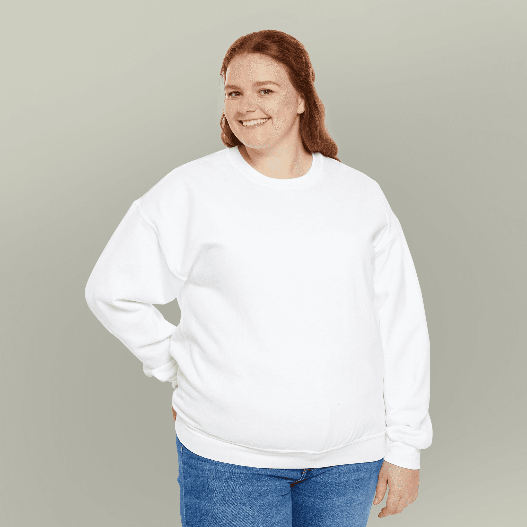 Crewneck sweatshirt shown in an official supplier product photograph